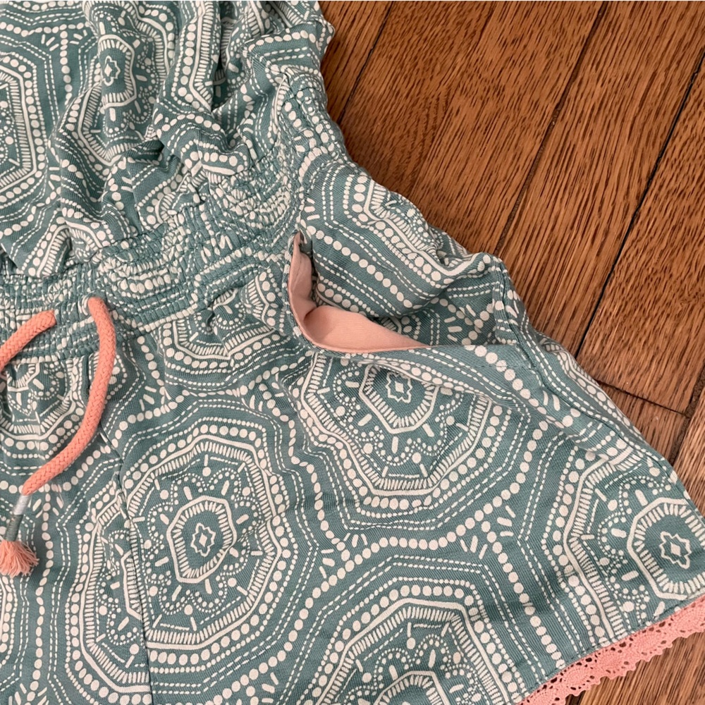 NWT Matilda Jane beachside romper size 6 teal peach lace - Picture 6 of 8